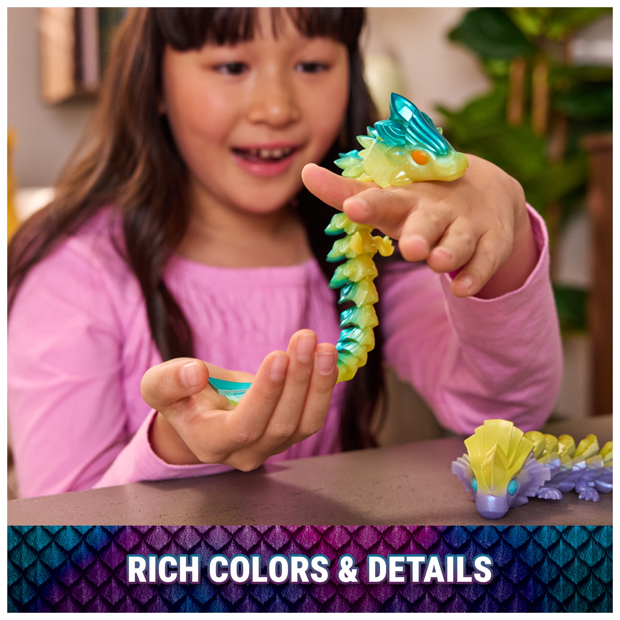 CrystaLynx Dragons, 9-inch Collectible Articulated Dragon Figure (Styles May Vary)