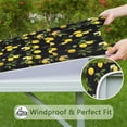 thumbnail image 6 of Yellow Lemon Fruit Flowers Black Pattern Square Fitted Tablecloth with Elastic Edge,Square Table Cover,Washable Elastic Table Cover for Home Kitchen Party Decor 34"x34", 6 of 6