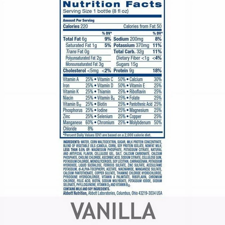 Ensure Original Nutrition Shake, Vanilla, 8 oz, 30 ct