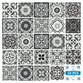 thumbnail image 2 of Mi Alma Peel & Stick Tiles - Black Floral Vinyl Backsplash 12x12, 2 of 11