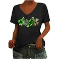 thumbnail image 3 of lcziwo St Patricks Day Sweatshirt for Women 2025 Lucky Shamrock Graphic Tee Tops Casual U Neck Short Sleeve Irish Shirts Summer Vacation Outfits Black M Sale of The Day Prime Today, 3 of 5