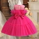 thumbnail image 1 of 766 rose red Vestido de tul de cumpleaños con flores para niña pequeña, vestido de boda con lazo sin espalda, ropa de fiesta para niños, vestido rosa de princesa, vestidos con laz, 1 of 5