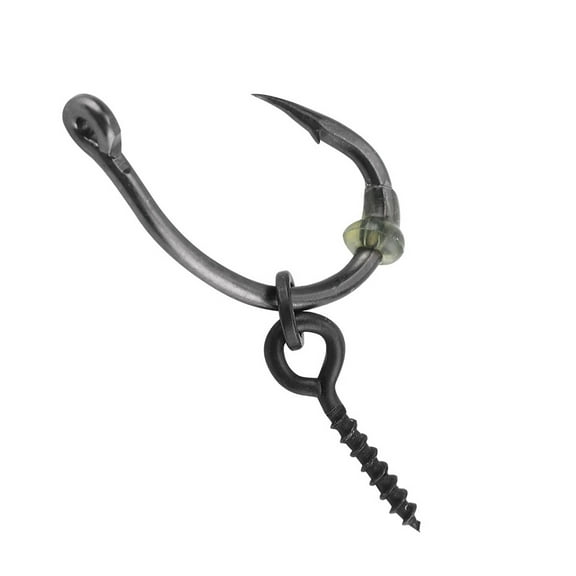 30Pcs/set Carp Fishing Ronnie Rig Hook Bait Stoppers Bait Screws Terminal Tackle