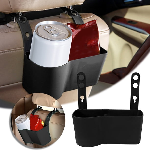 Caja De Almacenamiento Organizador para asiento trasero de coche con 4 bolsillos, bolsa colgante y portavasos para organizar el vehículo (negro, 1 unidad) JASKFLY