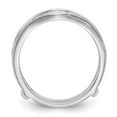 thumbnail image 2 of 14K White Gold Ring Band Wedding Diamond Round Guard, Size 6, 2 of 7