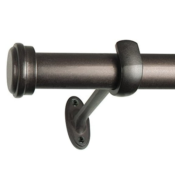 Decopolitan 7/8" Diameter End Cap Adjustable Curtain Rod Set