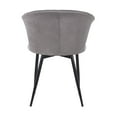 thumbnail image 5 of Lulu Contemporary Dining Chair in Black Powder Coated Finish and&nbsp;Blue Velvet, 5 of 11