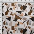 thumbnail image 4 of oneOone Cotton Poplin Twill Brown Fabric Geometric Dress Material Fabric Print Fabric By The Yard 56 Inch Wide, 4 of 6