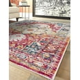 thumbnail image 4 of Unique Loom Madeline Vintage Collection Area Rug - Jackson (10' x 14' Rectangle Pink Gray/Ivory), 4 of 12
