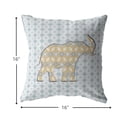 thumbnail image 4 of 16" Blue Yellow Elephant Indoor Outdoor Throw Pillow, 4 of 4