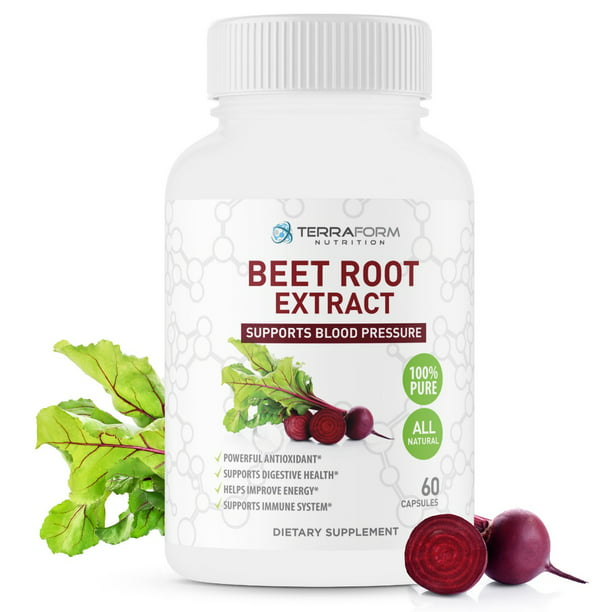 Beetroot Extract Capsules - Beetroot Supplement - For Digestive &  Immune Support - 60 Capsules 