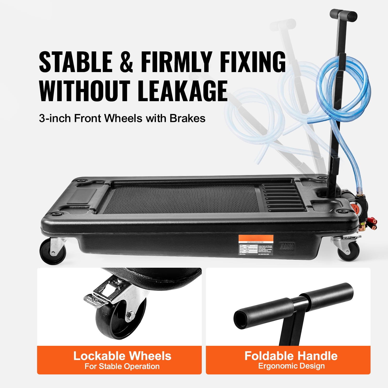 KFFKFF Low Profile Drain Pan 17 Gallon Drain Pan with 180 W Electric Pump