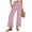 Red-190428aa, variant on Striped Pants Women Smocked Waist Wide Leg Crop Pants for Women Summer Beach Vacation Boho Pants for Women with Pocket Black M