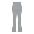 thumbnail image 6 of RYRJJ Women Flare Dress Pants High Waist Stretchy Straight Leg Bootcut Pants Trousers Pull On Work Slacks for Office Business Casual(Gray,XL), 6 of 8