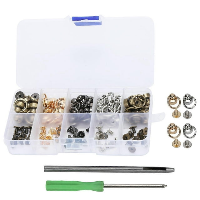 Ball Stud Rivet Pull Ring Nail Screw Boxed Mobile Phone Case Decoration Accessories KQ?506