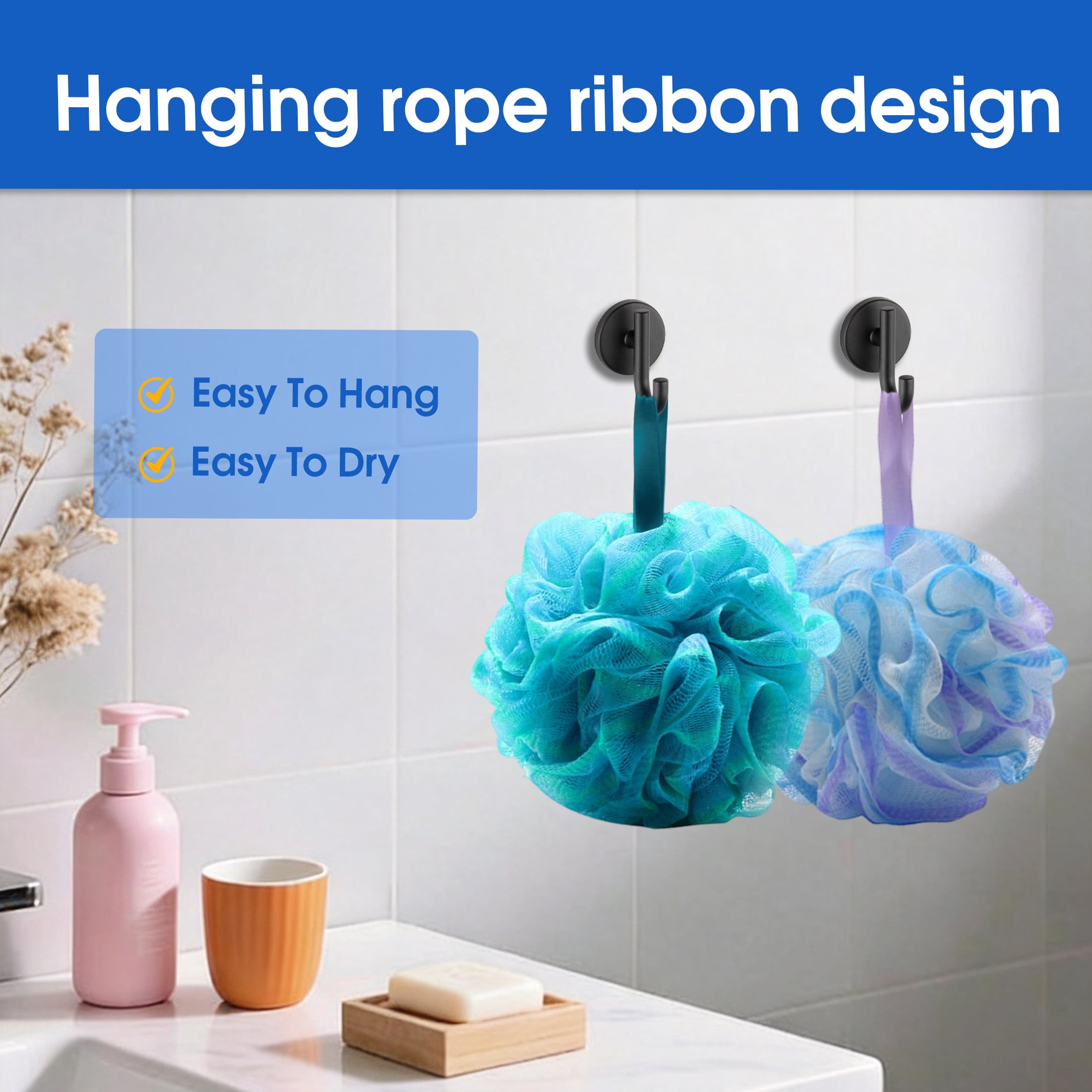 4 Pack Sponge Loofah Sponge, Large Colorful Mesh Bath Sponge Shower Pouf, Gentle Exfoliating Shower Loofahs for Daily Bath Cleansing
