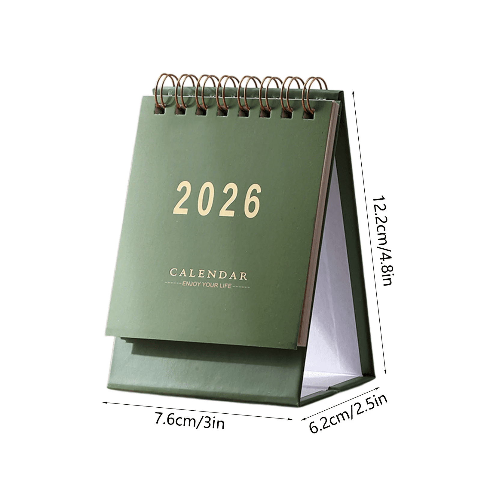 PPKVUFD Mini Desk Calendar 2025-2026, Standing Small Desk Calendar- Use July 2025 to Dec 2026 18 Monthly Desktop Calendar- Thick Paper Twin-Wire Binding for Home or Office