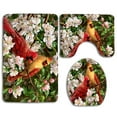 thumbnail image 1 of ABPHQTO Cardenales encantadores de dos pájaros Juego de alfombras de baño de 3 piezas Alfombra de baño Alfombra de contorno y tapa de inodoro ABPHQTO Cont-CHAPPLE-13094, 1 of 2