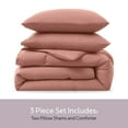 thumbnail image 4 of Virtu Comforter Sets, All Season Lightweight Solid Queen Comforter Set, 3-Pc Bedding Sets, Terracotta, 4 of 8