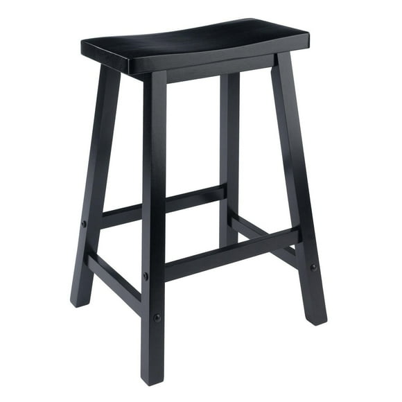 Winsome Satori Saddle Seat Counter Stool, Black