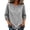 Gray0, variant on Women's V Neck 3/4 Sleeve Blouse Button Down Front Tie Waist Casual Loose Fit Flowy Top with Flare Sleeves