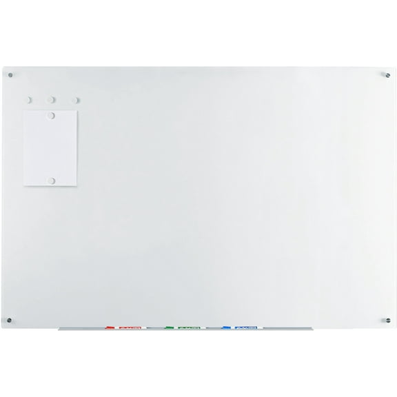 Audio-Visual Direct Glass Dry-Erase Whiteboard Set - 40" x 60" -  (Magnetic, Ultra White)