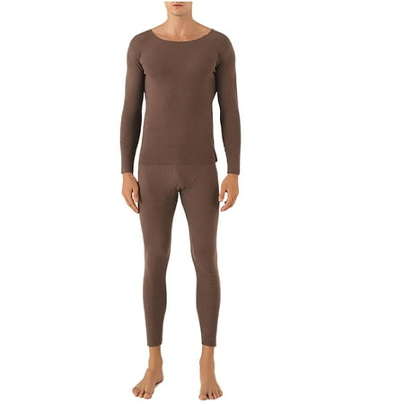 

Men Winter Thermal Underwear Two-Piece Pajama Sets Casual Long Sleeve Lounge Sets with Long Pants Nightwear Unisex Casual Sweatsuit for Workout