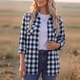 thumbnail image 2 of Plaid Flannel Shirts for Women Long Sleeve Button Down Shirt, S, 2 of 7