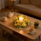 thumbnail image 1 of Guirnaldas de flores artificiales de primavera y verano, mini velas florales para bodas, coronas de boda, centros de mesa, fiestas, decoración de puertas del hogar, velas de plástico., 1 of 6
