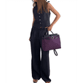 thumbnail image 2 of Women'S 2 Piece Outfits Linen Vest Waistcoat Dressy Casual Sets Wide Leg Pants Suits Black M, 2 of 7