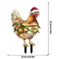 thumbnail image 2 of 2D Flat Christmas Yard Stakes, Light Up Christmas Yard Decorations with LED, Chicken Snata Gnomes Lighted Yard Stakes Outdoor Christmas Garden Stake Lawn Pathway Outdoor Decoration, 2 of 9