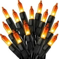 thumbnail image 2 of YNTVV-Halloween Lights Orange Lights, 50FT 200 Count Incandescent Connectable Fall Light, 120V UL Listed Waterproof Halloween Decorations for Autumn Indoor Outdoor Party Home Garden Yard Decor, 2 of 4