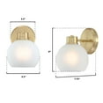 thumbnail image 3 of Westinghouse Lighting 6127600 Dorney One Light Wall Fixture, Champagne Brass & Frosted Glass, 3 of 7