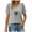 Gray, variant on TSADFHJI off The Shoulder Tops for Women Xxl Womens Casual Solid Color T Shirt V Neck Chiffon Short Sleeve Top Prints Blouse L White