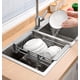 thumbnail image 3 of Escurridor de platos ajustable, fregadero de acero inoxidable, escurridor de platos, escurridor de frutas y verduras, vajilla de cocina, escurridor, estante de almacenamiento, 3 of 5