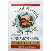 Wild Friends All-Natural Cinnamon Raisin Peanut Butter, 1.15 oz, (Pack of 10)