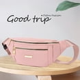 thumbnail image 4 of Stylago Men's Fashion Fanny Pack Travel Waist Bag College Gym Fitness Crossbody Shoulder Purses with Zipper for Outdoor Sports Pink, 4 of 6