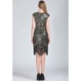 thumbnail image 7 of Sexy Beaded 1920 Flapper Theme Ball Performance Halloween Dress Ladies Black/Gold, 7 of 7