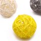 thumbnail image 3 of Bola de ratán, 24 piezas Bola de mimbre de 2 pulgadas Bola decorativa Orbes Rellenos de jarrón Amarillo+Blanco+Gris sincero Patio y Jardin, 3 of 7