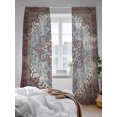 thumbnail image 1 of Sheer Curtains 96 Inches Long 2 Panels Set for Living Room, Retro Southwest Semi Sheer Curtains for Windows, Boho Rustic Ethnic Tribal Patterns Red Voile Window Treatments Rod Pocket Curtain, 1 of 4