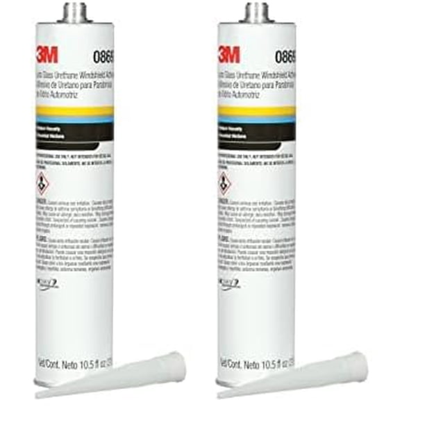 Parabrisas adhesivo 3M de vidrio de uretano, 310 ml, negro, x2