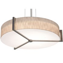 APP3044MBWG-JT-AFX-Apex - Drum Pendant In Modern Style-6.75 Inches Tall and 33.33 Inches Wide-Satin Nickel/Weathered Grey Finish-Jute Shade
