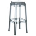 thumbnail image 1 of Compamia Fox 30" Polycarbonate Patio Bar Stool in Transparent Gray, 1 of 4