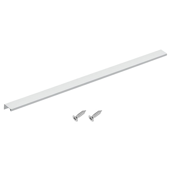 Finger Pulls, 600mm/23.62 Inch Aluminum Hidden Cabinet Edge Handles, Modern Concealed Tab Pulls Hardware for Kitchen, Furniture, Drawer, Wardrobe, Silver