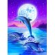 thumbnail image 1 of Juego de pintura de diamante 5D para niños y adultos de 30 x 40 cm, delfín saltando, manualidades de punto de cruz con bordado de diamantes, juego de pintura de diamantes de imitación de cristal en li, 1 of 5