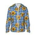 thumbnail image 2 of Lsque Sunflowers UPF 50+ Lightweight Sun Protection Men's Women's Long Sleeve Shirt, Hoodie Performance -3X-Large, 2 of 9