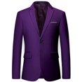 thumbnail image 1 of Traje informal de negocios para hombre, de primavera y otoño, de un solo tamaño, a la moda, de color liso, 1 of 6