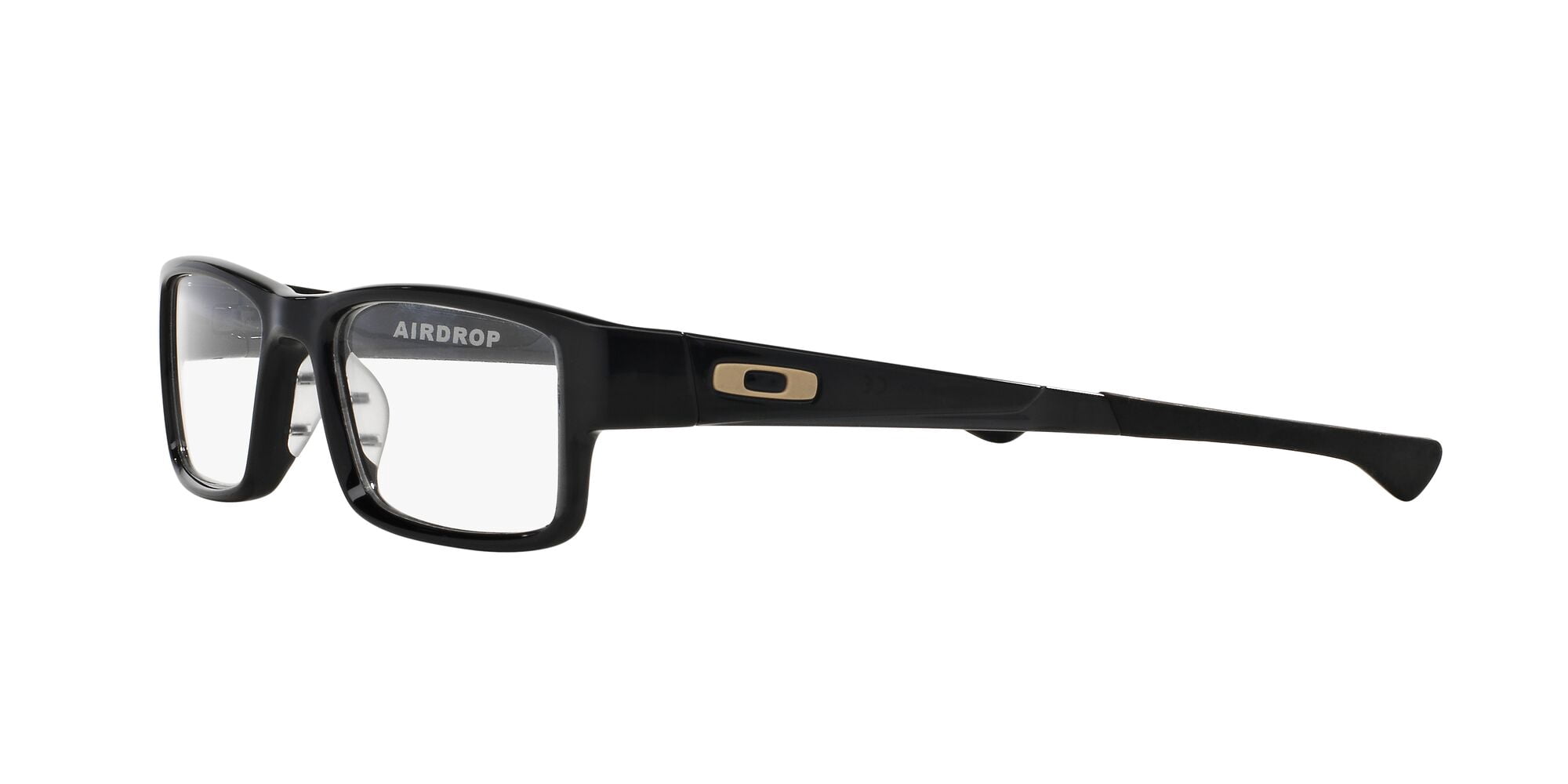 Oakley Airdrop Optical Glasses, Rectangular Eyeglasses with Demo Lenses, Size 57, Black Ink