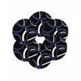 thumbnail image 7 of 15 Inch Round Placemats Set of 6, Blue Geometric Non Slip Heat Insulation PP Table Mats, Contemporary White Abstract Lines Black Washable Place Mats for Kitchen Dining Party Table Decor, 7 of 7