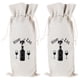 thumbnail image 1 of 2 bolsas de vino de lino y algodón, bolsas para botellas de vino, bolsas de regalo con cordón para fiestas., 1 of 8